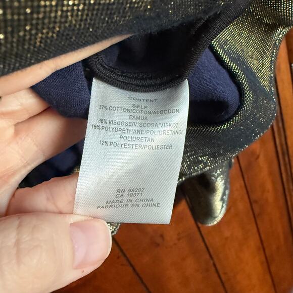 Tibi Lurex Shirred Metallic Sparkly Cropped Top  Holidays Party - Gold Small - Picture 7 of 9